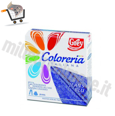 COLORERIA ITALIANA BLU JEANS  GREY - Colorante pronto all'uso in  lavatrice - Sbiancanti e Smacchiatori - Detersivi - SUPERMERCATO
