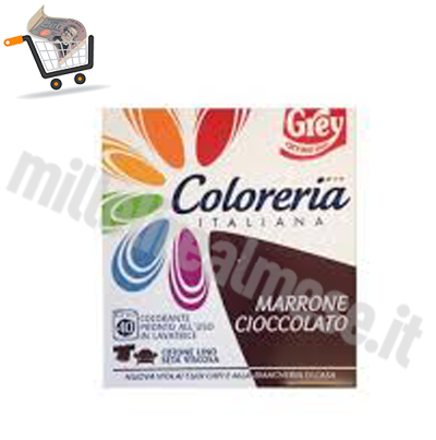 COLORERIA ITALIANA CIOCCOLATO  GREY - Colorante pronto all'uso in  lavatrice per Cotone, Lino,Seta,Viscosa - Sbiancanti e Smacchiatori -  Detersivi - SUPERMERCATO