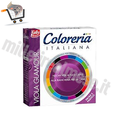 COLORERIA ITALIANAVIOLA GLAMOUR GREY - Colorante pronto all'uso in  lavatrice per Cotone, Lino,Seta,Viscosa - Detersivi - SUPERMERCATO
